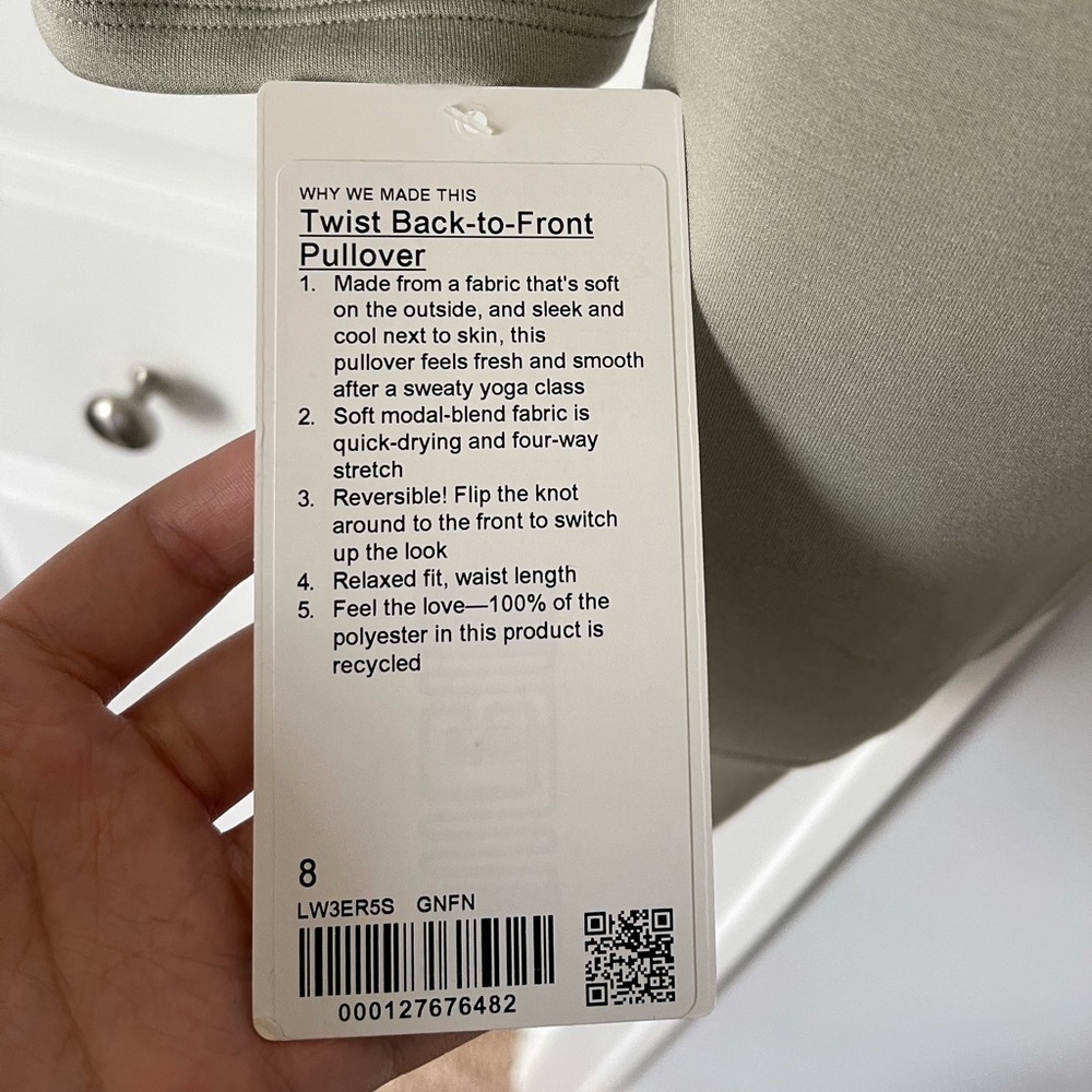 Lululemon Twist Back to Front Pullover - Picture 2 of 3